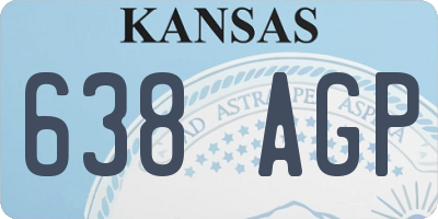 KS license plate 638AGP