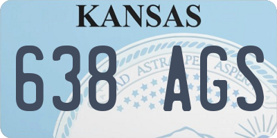 KS license plate 638AGS