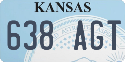 KS license plate 638AGT