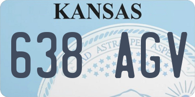 KS license plate 638AGV