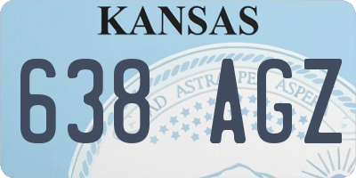 KS license plate 638AGZ
