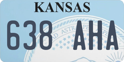 KS license plate 638AHA