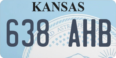 KS license plate 638AHB