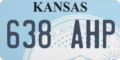KS license plate 638AHP