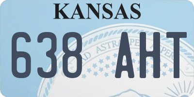 KS license plate 638AHT