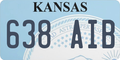 KS license plate 638AIB