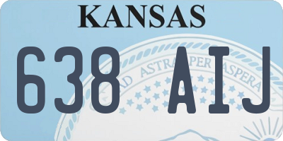 KS license plate 638AIJ