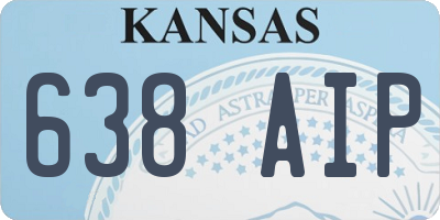 KS license plate 638AIP