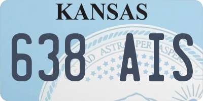 KS license plate 638AIS