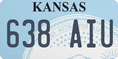 KS license plate 638AIU