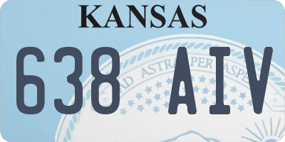 KS license plate 638AIV