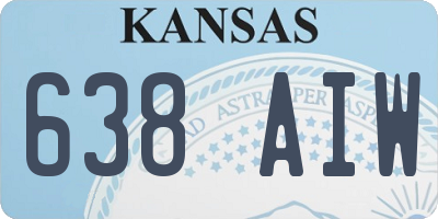 KS license plate 638AIW