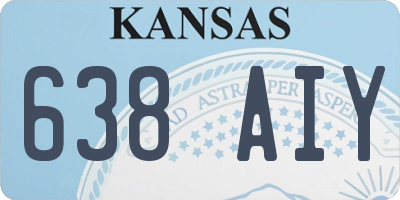 KS license plate 638AIY