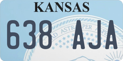 KS license plate 638AJA