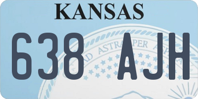 KS license plate 638AJH