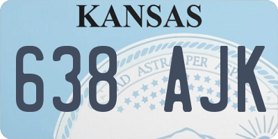 KS license plate 638AJK