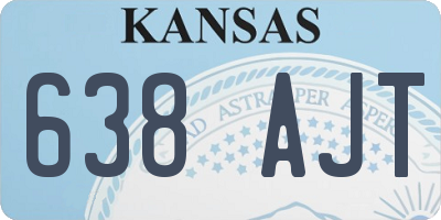 KS license plate 638AJT