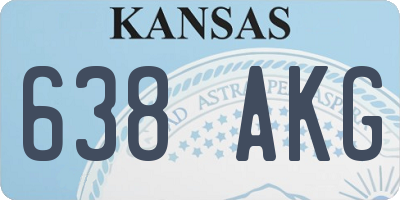 KS license plate 638AKG