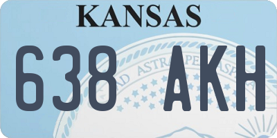 KS license plate 638AKH