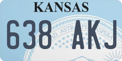 KS license plate 638AKJ