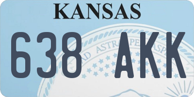 KS license plate 638AKK