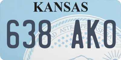 KS license plate 638AKO