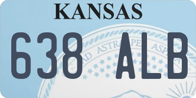 KS license plate 638ALB