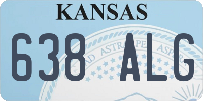 KS license plate 638ALG