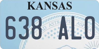 KS license plate 638ALO