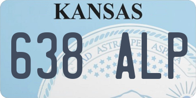 KS license plate 638ALP