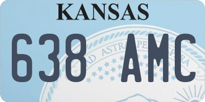 KS license plate 638AMC