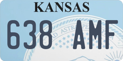 KS license plate 638AMF