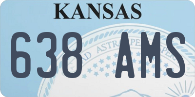 KS license plate 638AMS