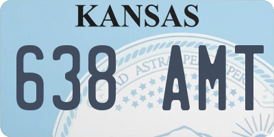 KS license plate 638AMT
