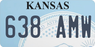 KS license plate 638AMW
