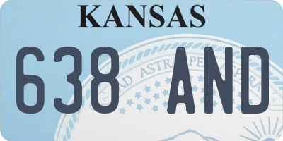 KS license plate 638AND
