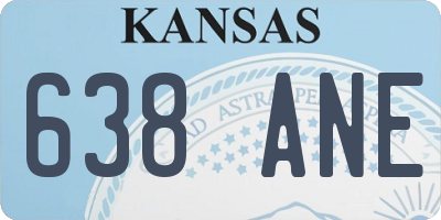 KS license plate 638ANE