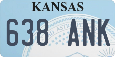 KS license plate 638ANK