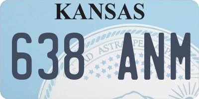 KS license plate 638ANM