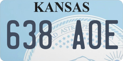 KS license plate 638AOE