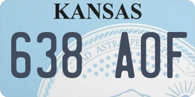 KS license plate 638AOF