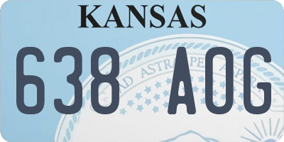 KS license plate 638AOG