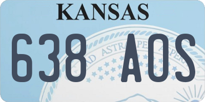 KS license plate 638AOS