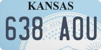 KS license plate 638AOU