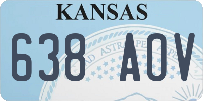 KS license plate 638AOV