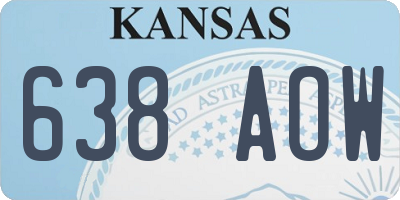KS license plate 638AOW