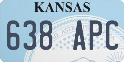 KS license plate 638APC