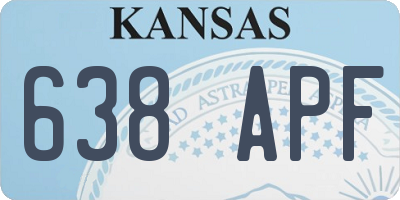 KS license plate 638APF