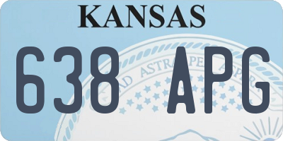 KS license plate 638APG