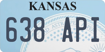 KS license plate 638API
